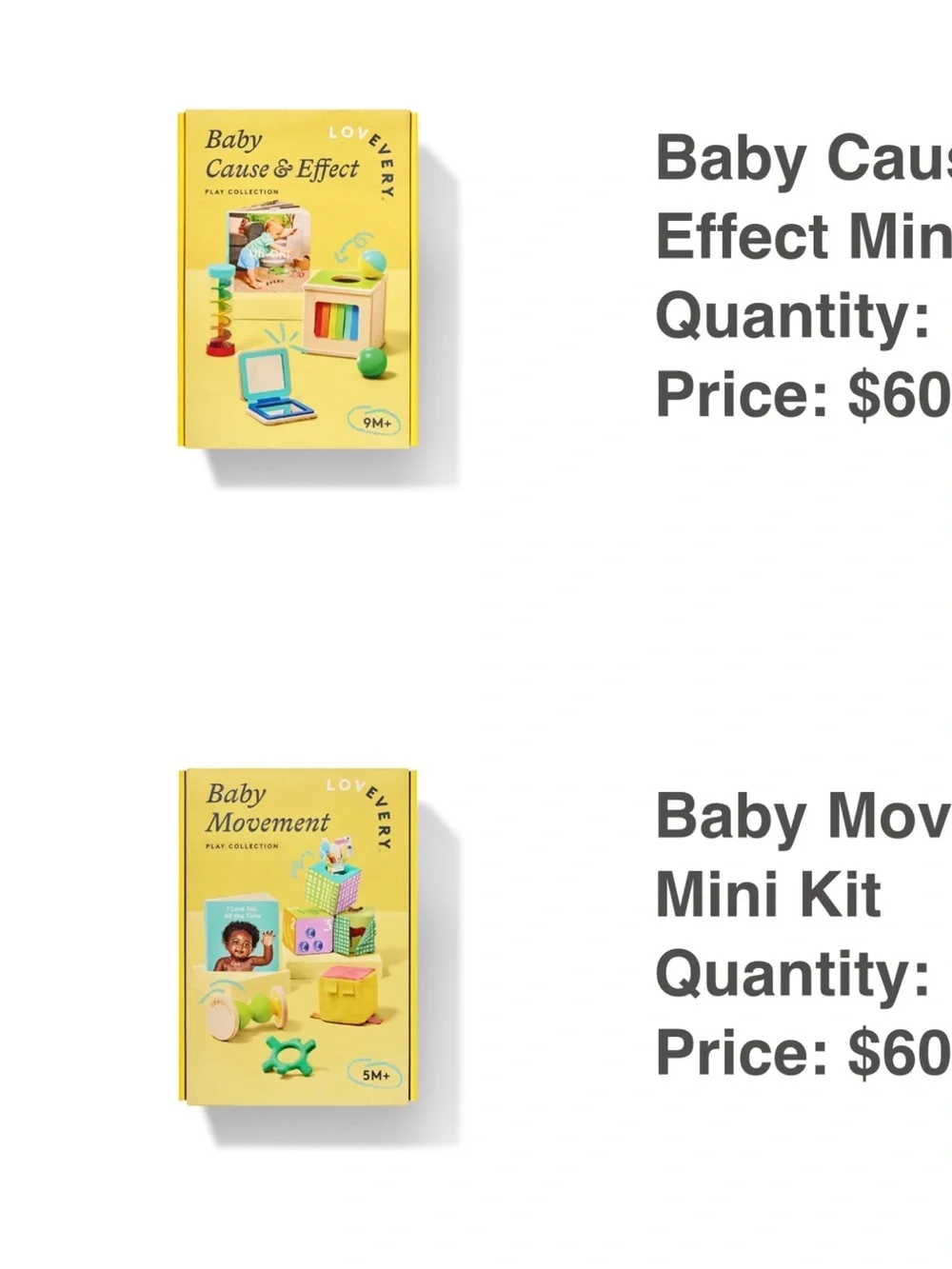 Lovevery Baby Cause & Effect Play Set – Multicolor Soft Learning Blocks ( mixed)
